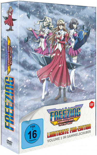 Anime-DVD-Box-Set, drei Charaktere auf der Vorderseite, Schneelandschaft.