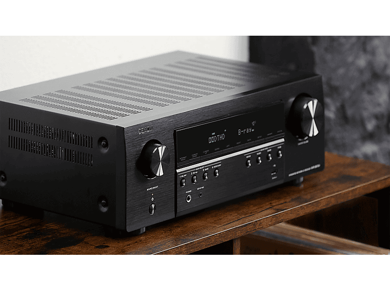 Denon AVC-S670H 5.2 Kanal 750W 8K AV-Receiver Powered by HEOS™, Schwarz; AV Receiver — Foto 3 von 4