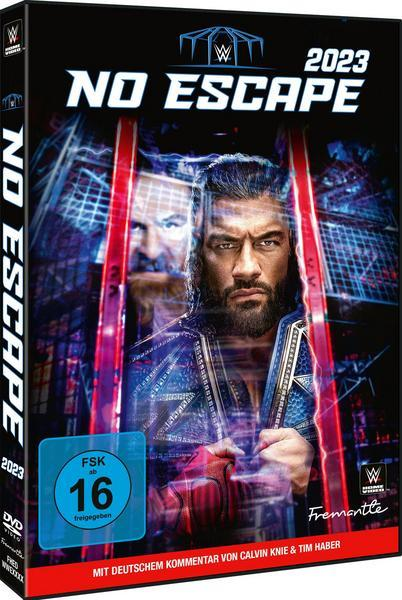 DVD-Hülle für WWE No Escape 2023, mit einem Wrestler auf dem Cover.