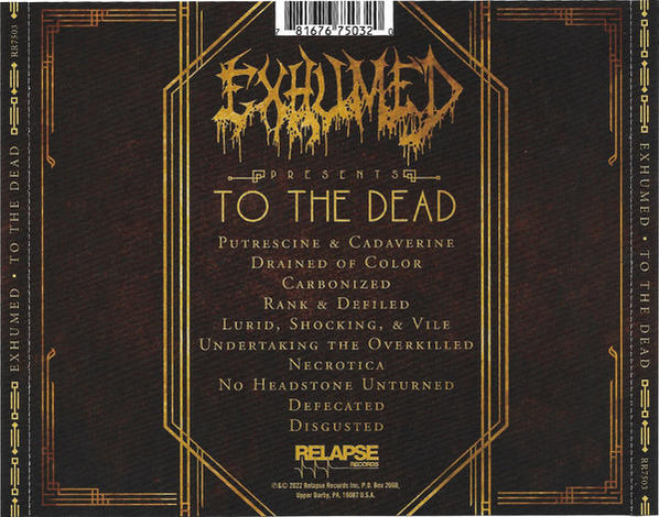 Exhumed - To The Dead  - (CD)