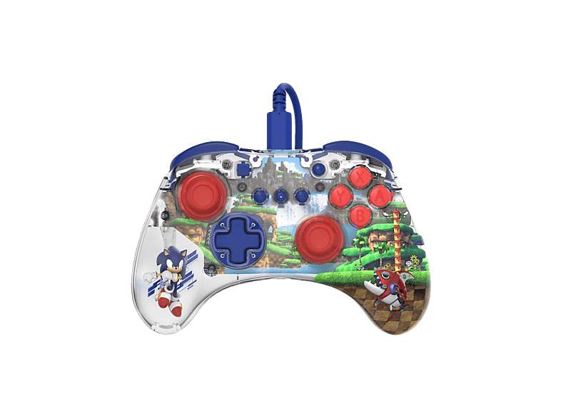 PDP Realmz Bedrade Controller - Sonic Green Hill Zone Switch Nintendo Meerkleurig
