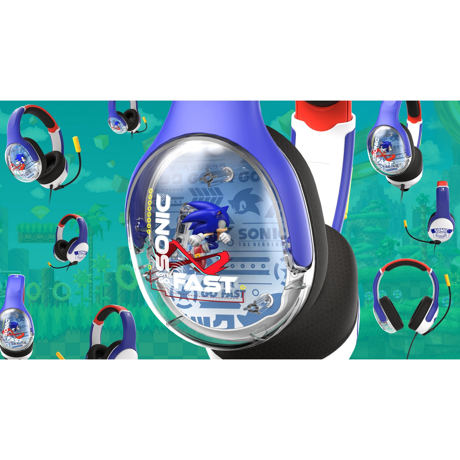 PDP REALMz Draadloze Headset - Sonic Go Fast Switch