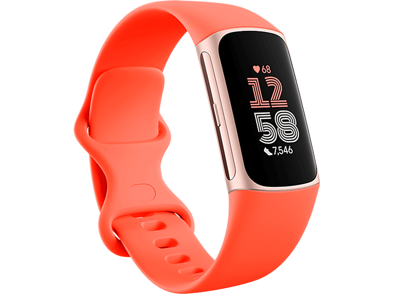 FITBIT Charge 6 - Fitness-Tracker (Coral /Champagne Gold)