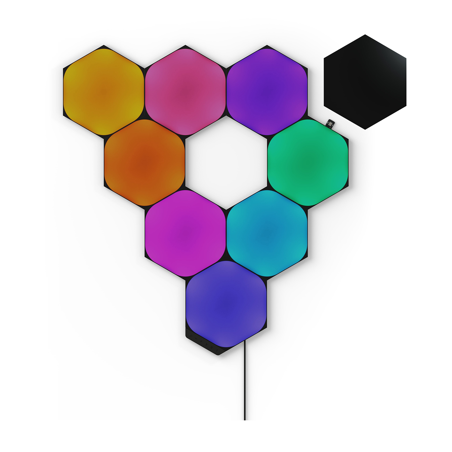 Pannelli Luminosi Nanoleaf Hexagons black starter x9