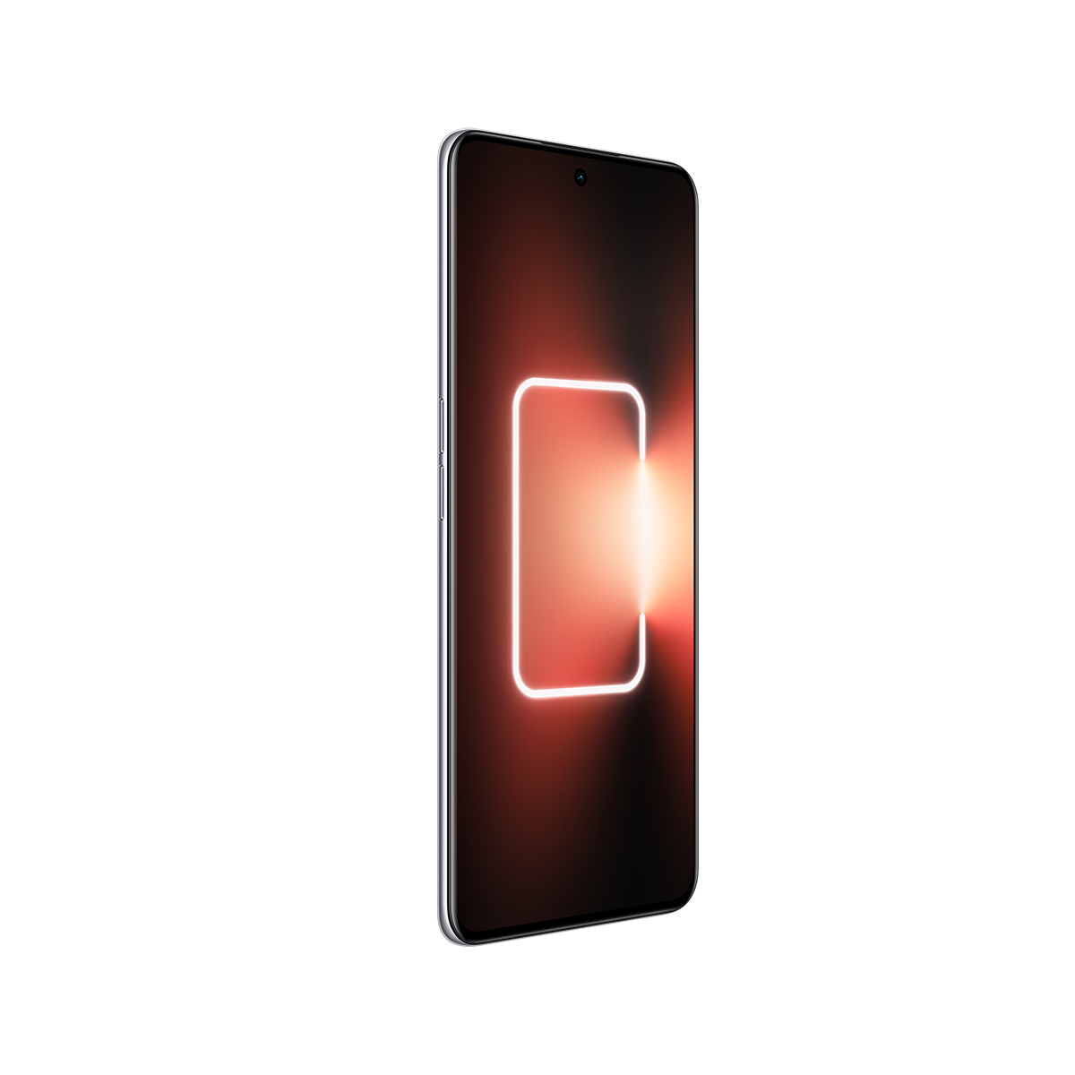 Siyah arka planda parlayan çerçeveli akıllı telefon.