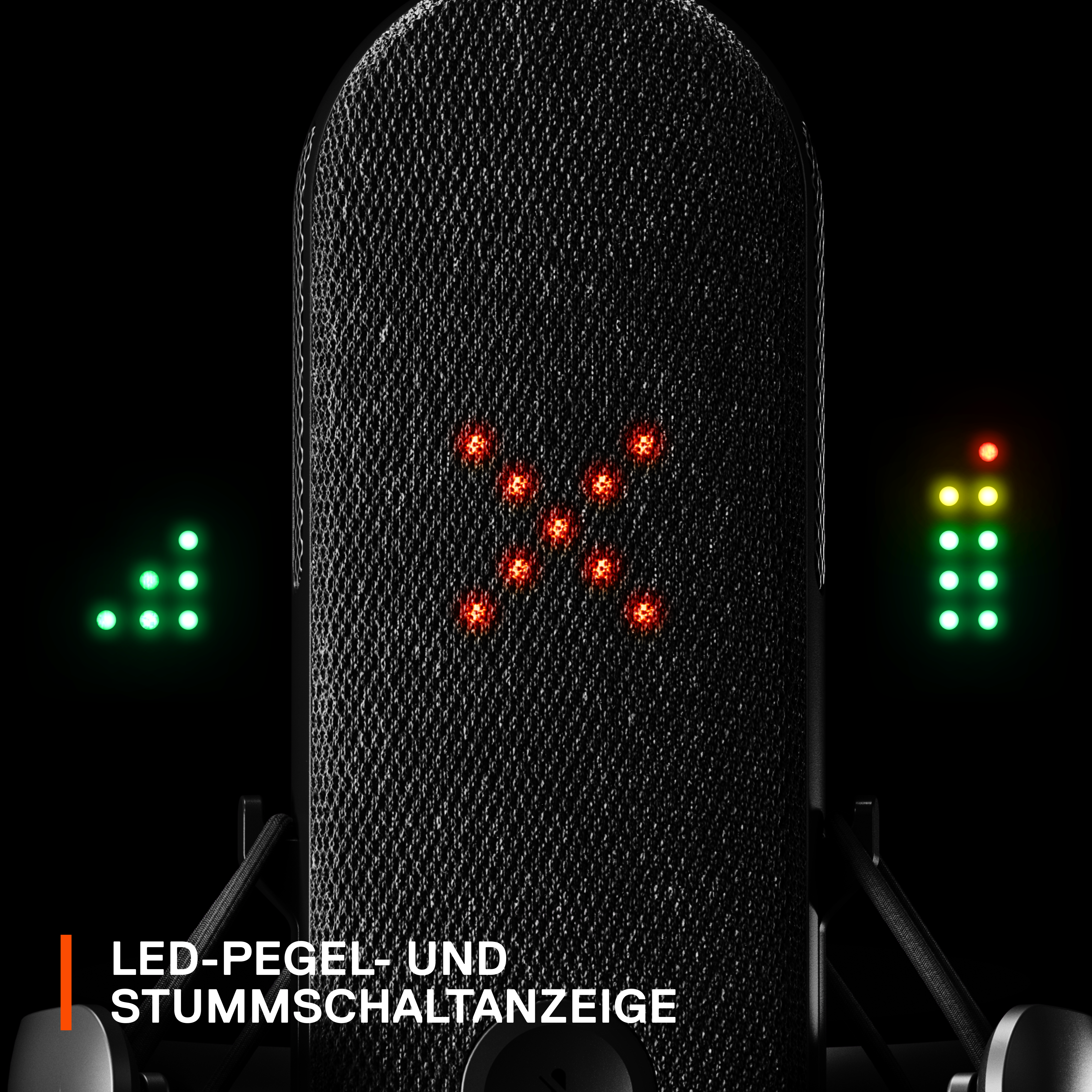 Schwarz Streaming Alias STEELSERIES Mikrofon,
