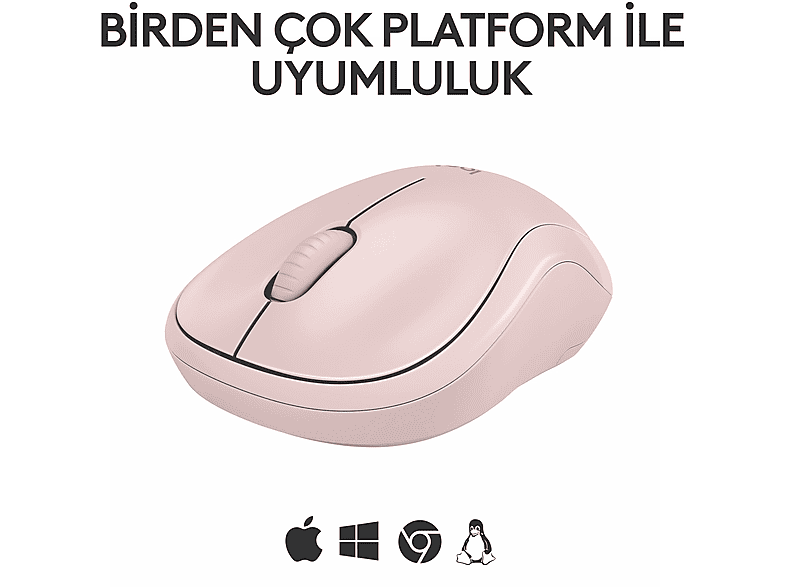 LOGITECH M240 Sessiz Kablosuz Mouse Pudra Pembe_2