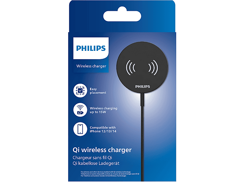 PHILIPS DLP9017 Hızlı 15W Qi Wireless Şarj Cihazı Siyah_2