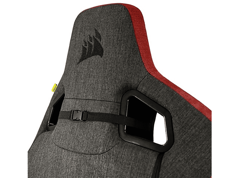 Silla gaming - Corsair T3 Rush, Reposacabezas 4D, Espalda inclinable, Hasta 120 kg, Almohadilla incluida, Rojo – imagen 2