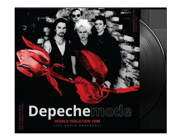 Depeche Mode album borító a zenekar tagjaival és szöveggel.