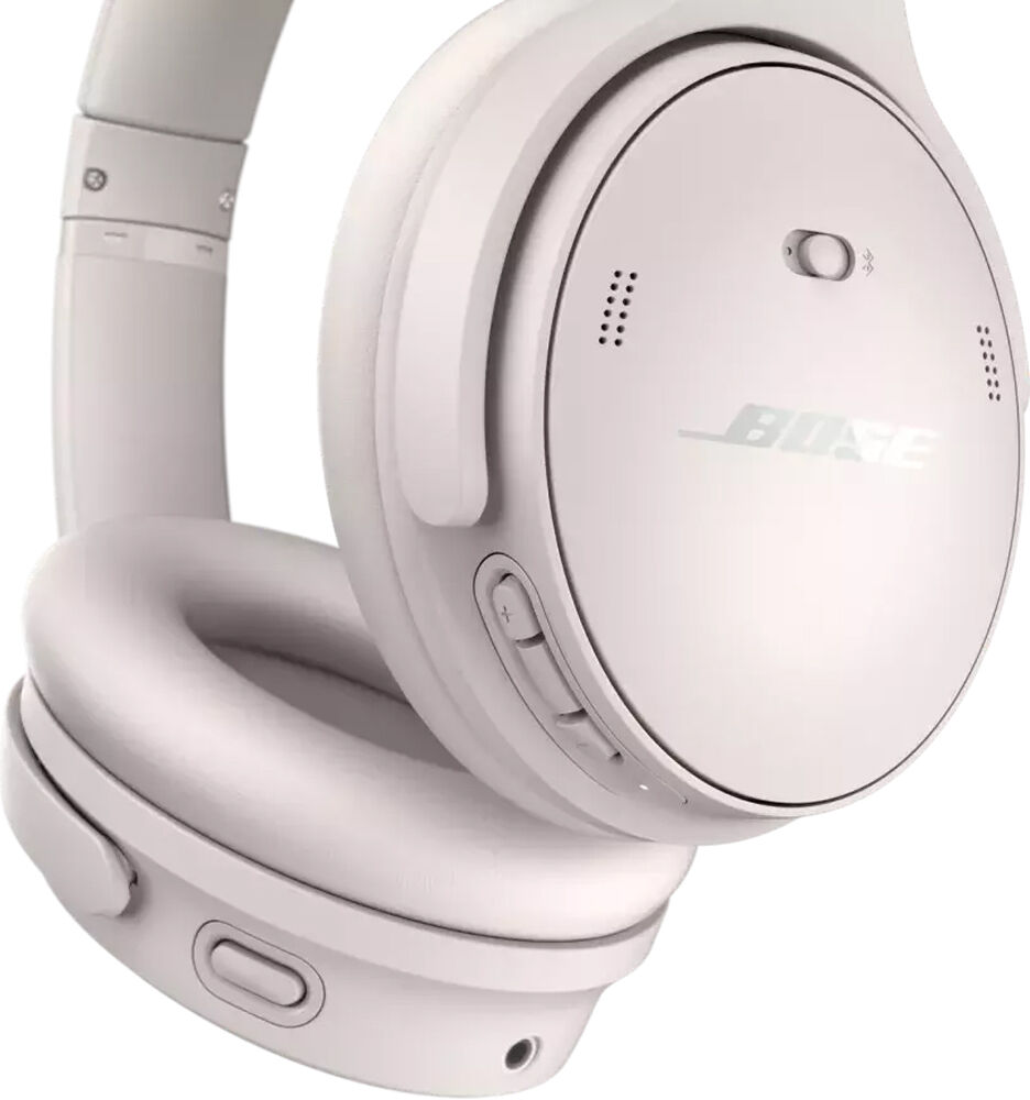 Casque Bose rose avec le logo Bose sur le côté.