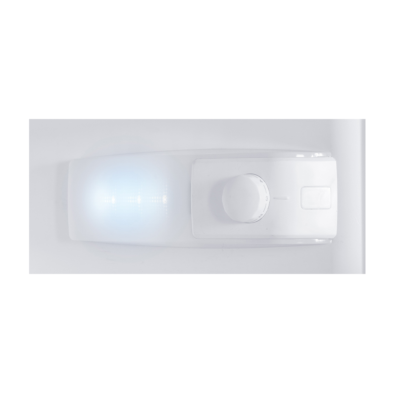Interno del frigorifero con luce e controllo della temperatura.