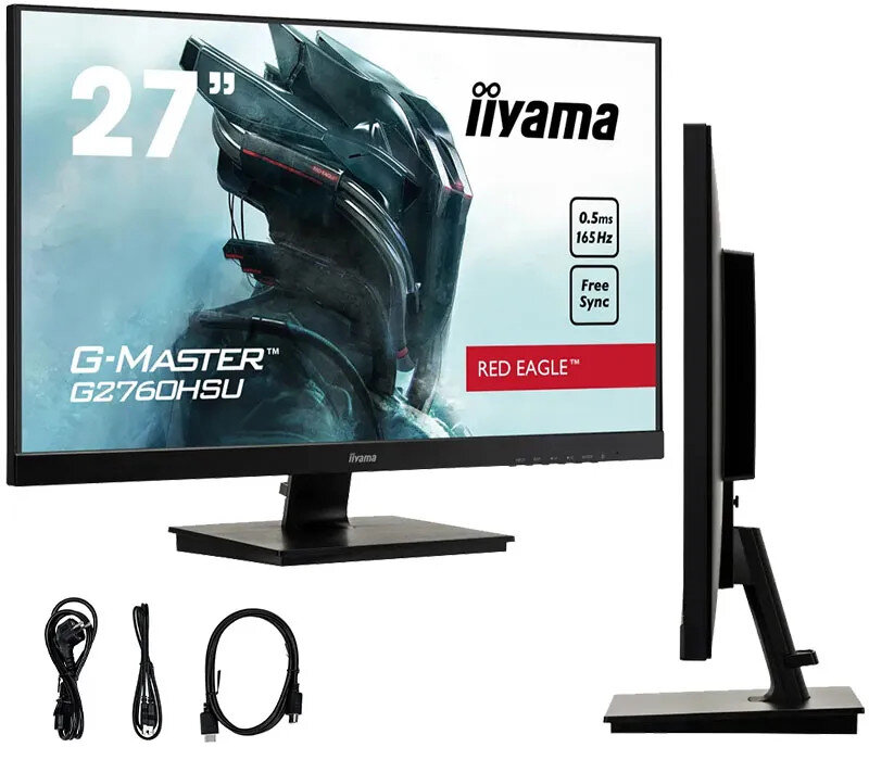 Monitor IIYAMA G2760HSU-B3 Red Eagle 27 TN FHD 0,5ms, 165Hz, FreeSync Premium, HDMI, DisplayPort