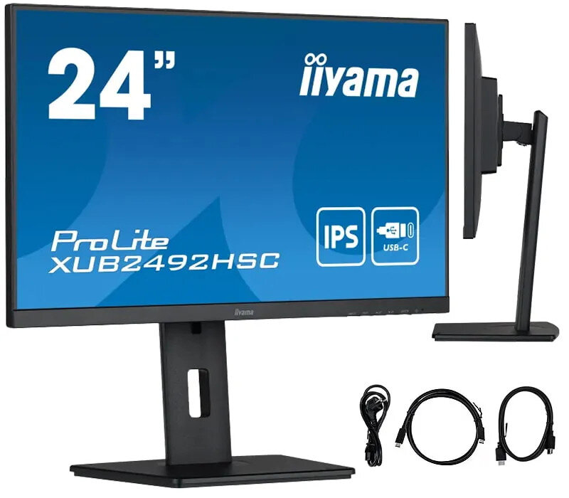 Monitor IIYAMA ProLite XUB2492HSC-B5 24 IPS LED 4ms 75hz Pivot USB-C
