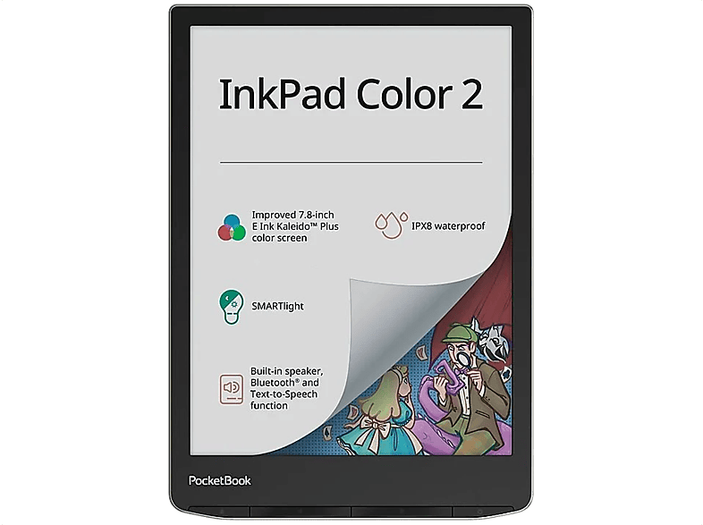 eBook  PocketBook Inkpad Lite, 9.7, HD+, 150 ppp, 8 GB, G-Sensor,  SmartLight, Wi-Fi, Gris