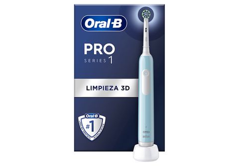 Cepillo eléctrico  Oral-B Pro Series 1, 2 Cabezales, Temporizador, 3  Modos, Tecnología 3D, Azul