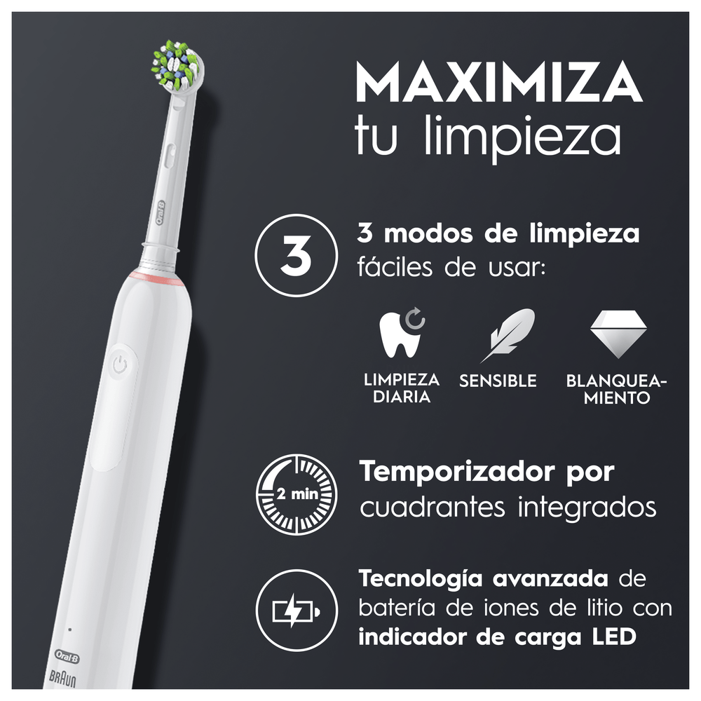 Un cepillo de dientes eléctrico con cerdas blancas y verdes.