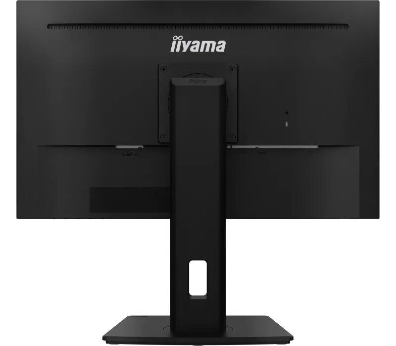 Tył czarnego monitora komputera z nazwą marki 'iiyama' wyświetlaną u góry.