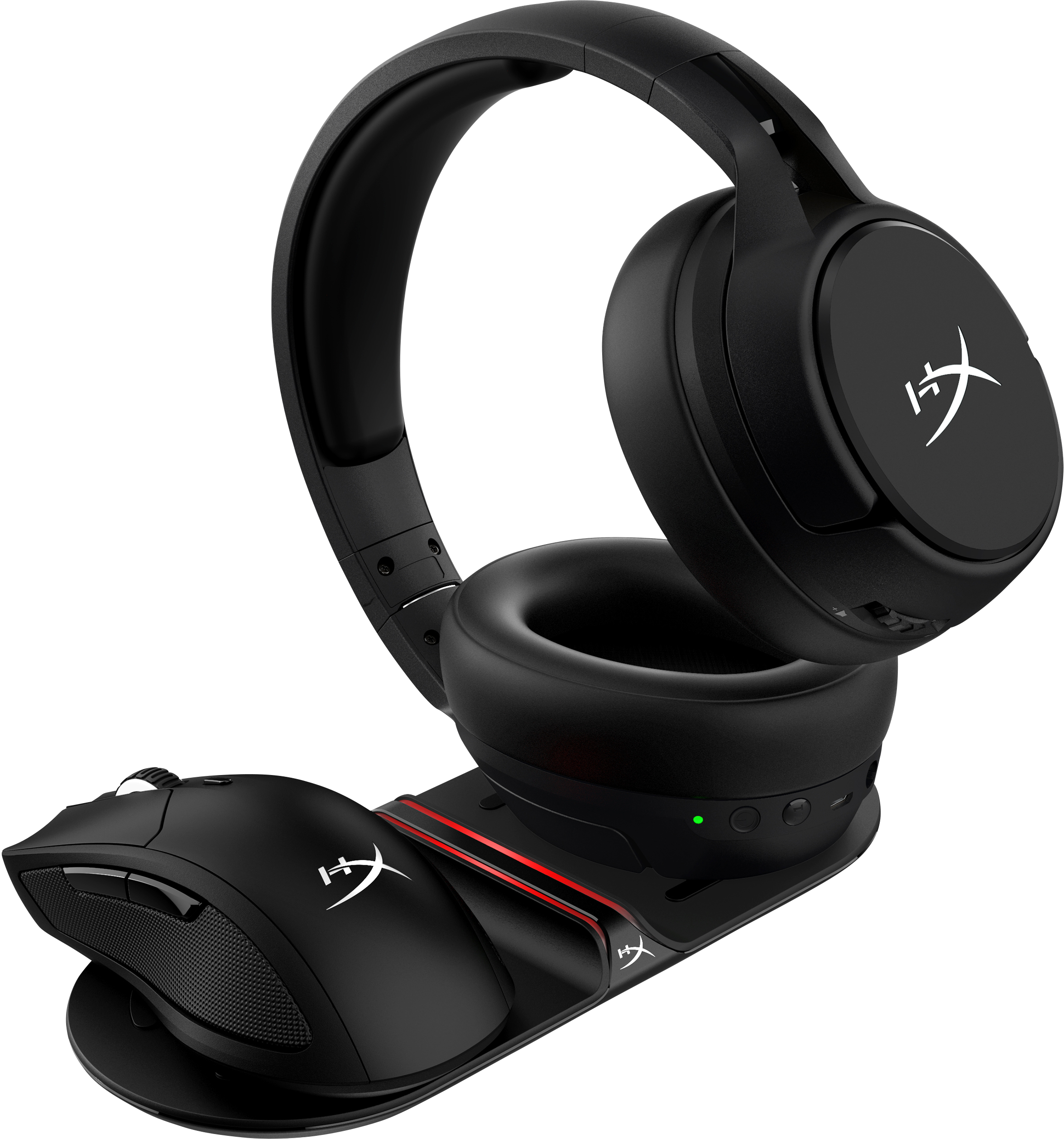 Cargador - HyperX ChargePlay Base, Carga inalámbrica, Compatible con 2 dispositivos para Qi, Adaptador pared CA, Negro
