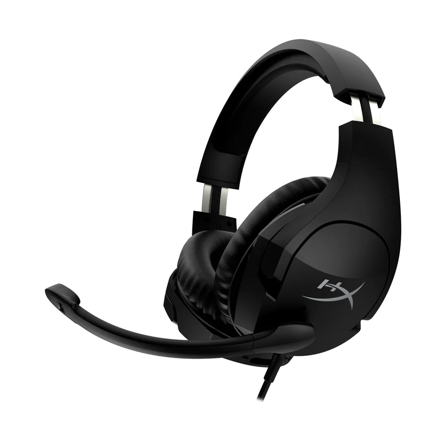 Auriculares gaming - HyperX Cloud Stinger S, Sonido envolvente virtual 7.1, Micrófono cancelación de ruido, Negro