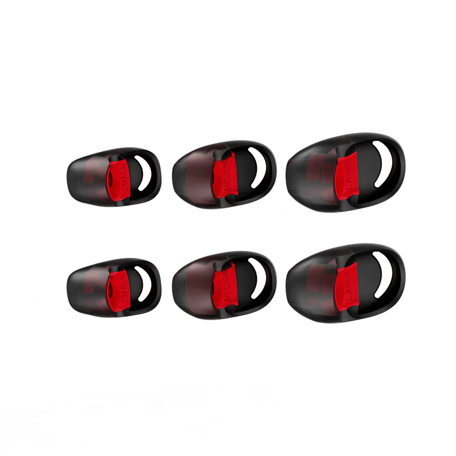 Auriculares gaming - HyperX Cloud Buds, Inalámbrico, Bluetooth, 3 tamaños de cabezal incluidos, Rojo