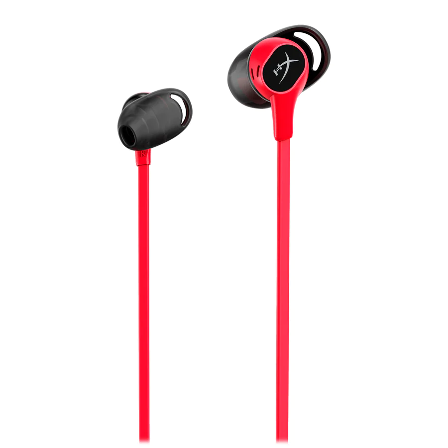 Auriculares gaming - HyperX Cloud Buds, Inalámbrico, Bluetooth, 3 tamaños de cabezal incluidos, Rojo