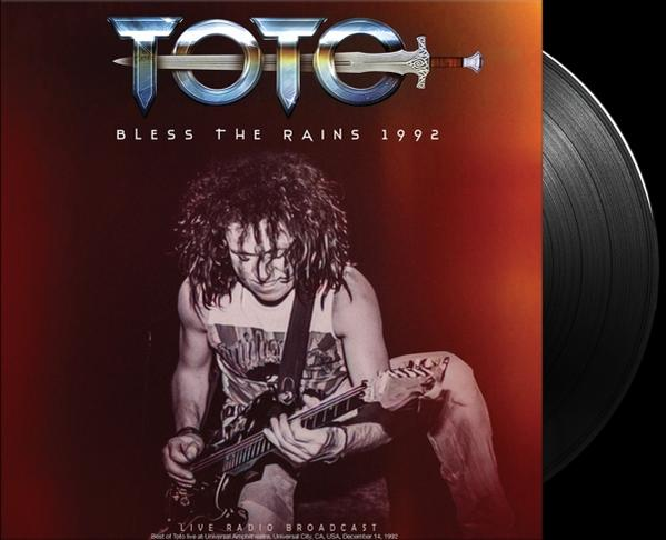 Toto album borító, fekete bakelit, gitáros.