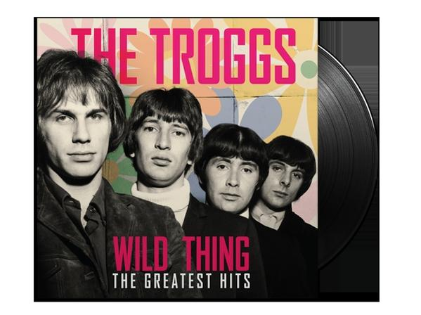 A The Troggs album borítója, a zenekar tagjaival és a 'Wild Thing' album címmel.