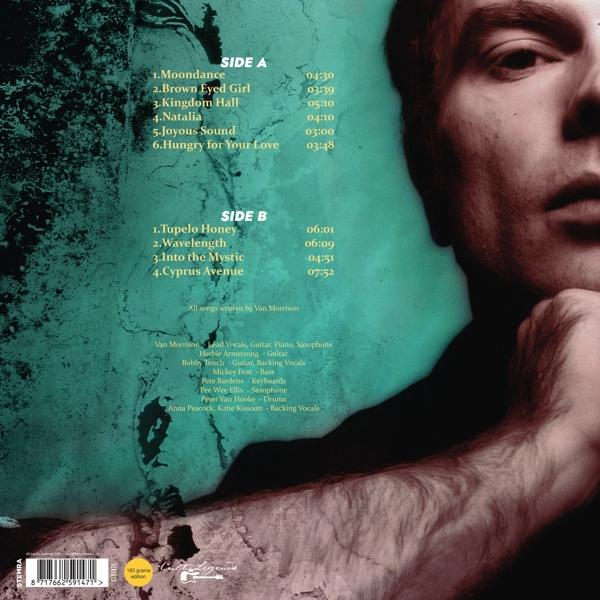 Album borítója egy férfi arcával és a dalok címeivel zöld háttéren.