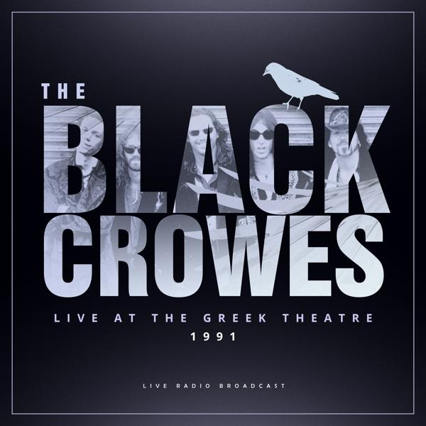 A The Black Crowes, Live at The Greek Theatre 1991 albumborítója. A zenekar tagjait és egy madarat ábrázol.