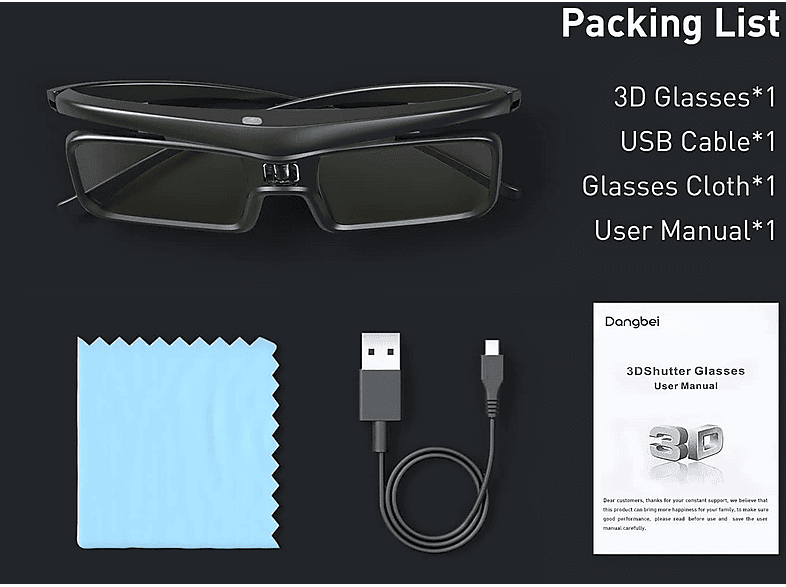 Dangbei 3D Glasses DLP-Link; 3D-Brille — Foto 5 von 5