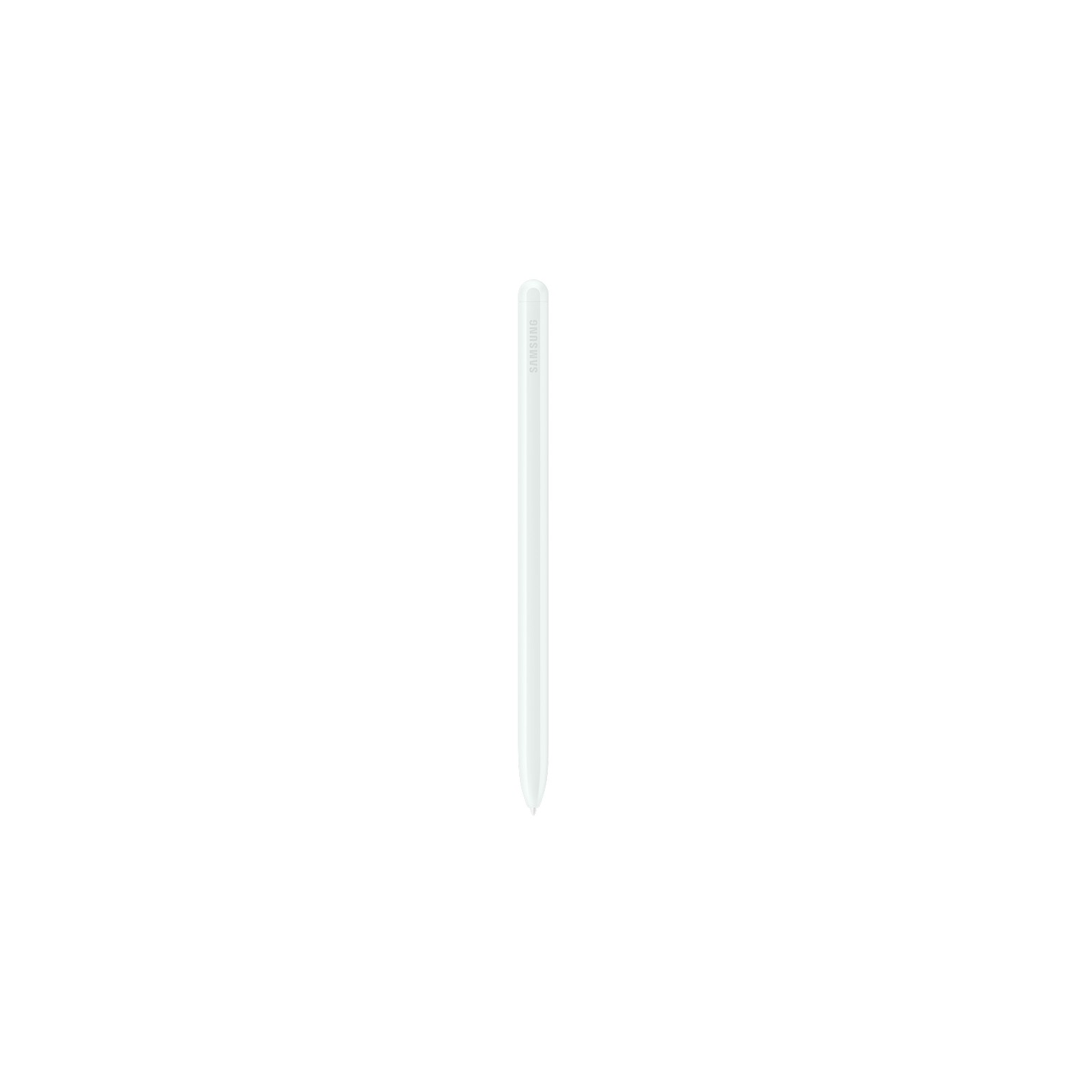 Stylet blanc sur fond blanc. Présentation simple et épurée.