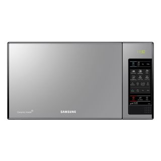 Microondas con grill - Samsung GE83X/XEC, 800W, 6 niveles, Modo Eco, 23 l, Espejo