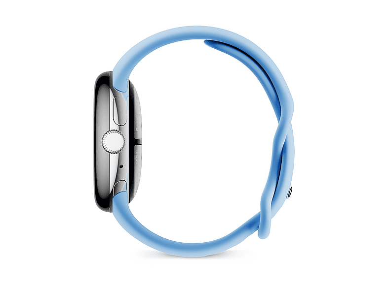 GOOGLE Pixel Watch 2 (WiFi) Smartwatch Aluminium Fluorelastomer, 130–175 mm, 165–210 Polished Silver/ Bay