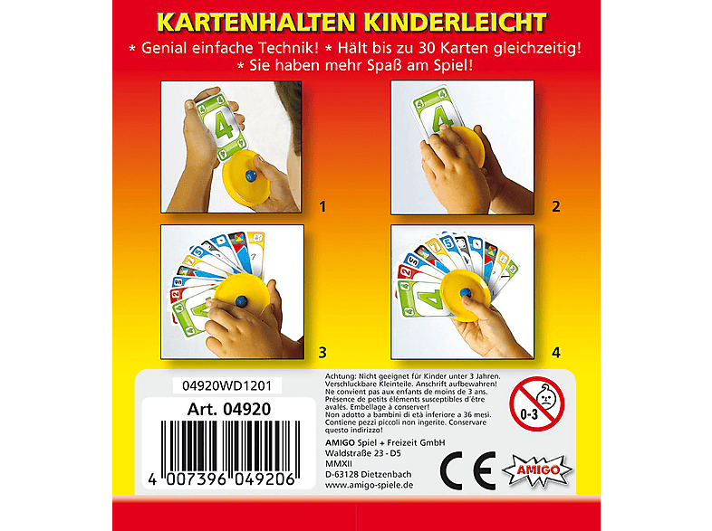 Amigo Spiel + Freizeit Kartenhalter (Gelb); Zubehör für Kartenspiel — Foto 2 von 2