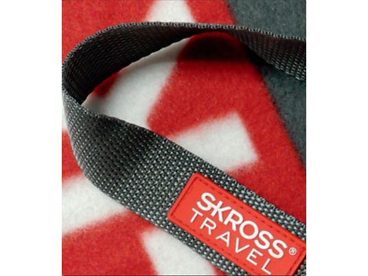 SKROSS Travel Blanket - Coperta da viaggio (Rosso/Nero)