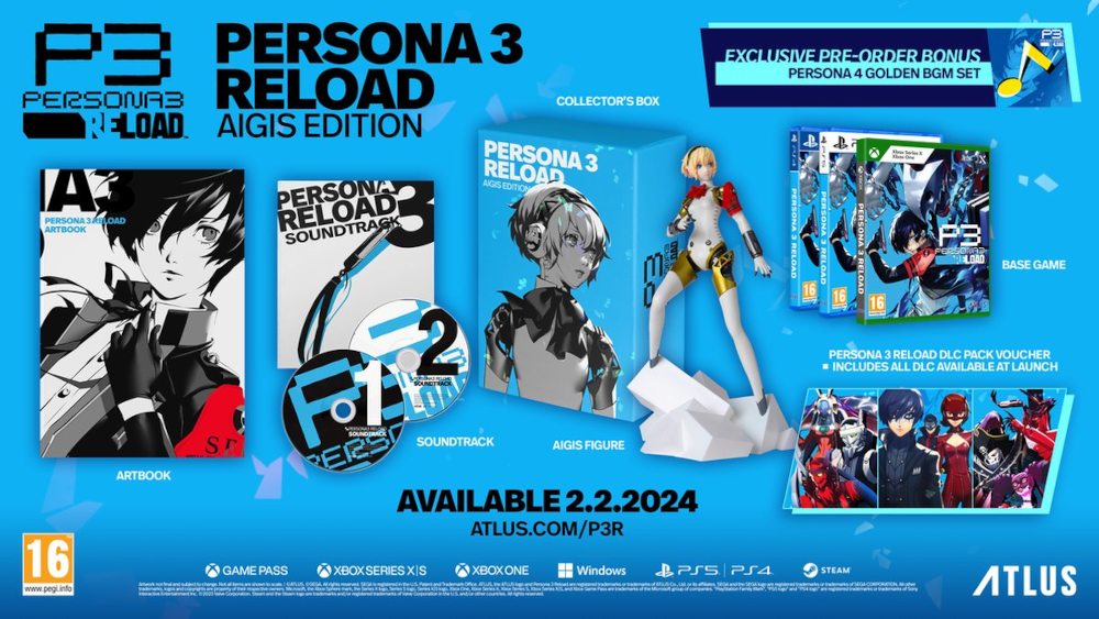 Gameboxset met personages, artbook, soundtrack en game-schijven.