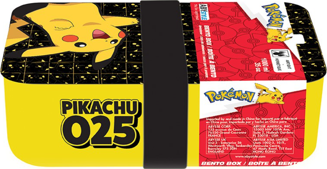 ABYSTYLE Bento Box - Pokémon : Pikachu 025 - Boîte à lunch (Jaune / noir / rouge)