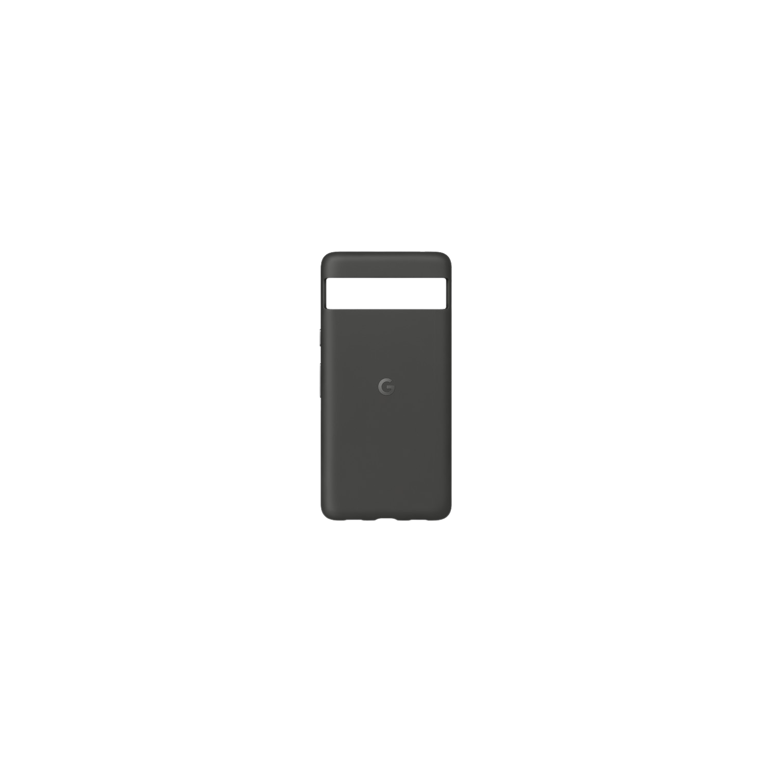 Een donkergrijze telefoonhoes met Google-logo.