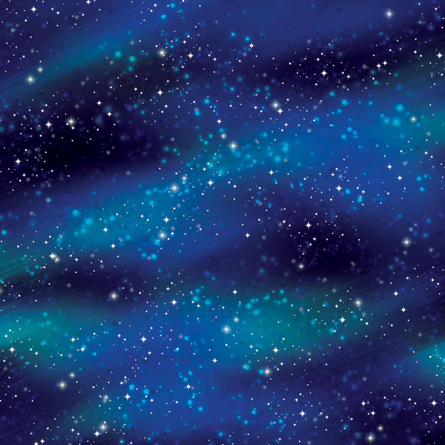 Dark blue galaxy with stars and nebulas.