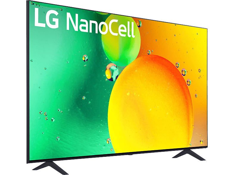 TV LED - LG 75QNED756RA , 75 pulgadas, UHD 4K, Procesador Inteligente α5 4K  Gen6, Azul ceniza, NanoCell+, Quantum Dot