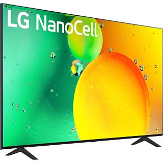 TV LED 75" - LG 75NANO756QA, UHD 4K, Procesador de Gran Potencia 4K α5 Gen 5, Smart TV, DVB-T2 (H.265), Azul oscuro ceniza