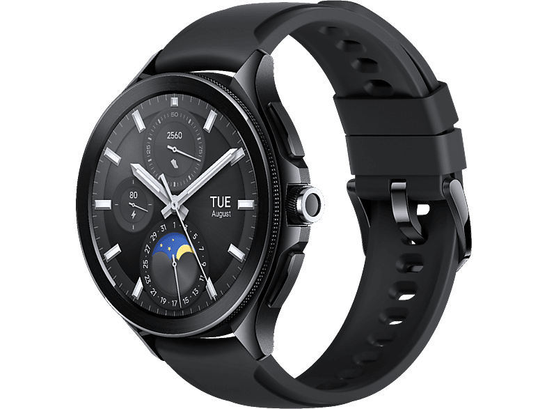 XIAOMI Watch 2 Pro - 4G LTE Black Case with Black Fluororubber Strap okosóra, fekete (BHR7208GL)