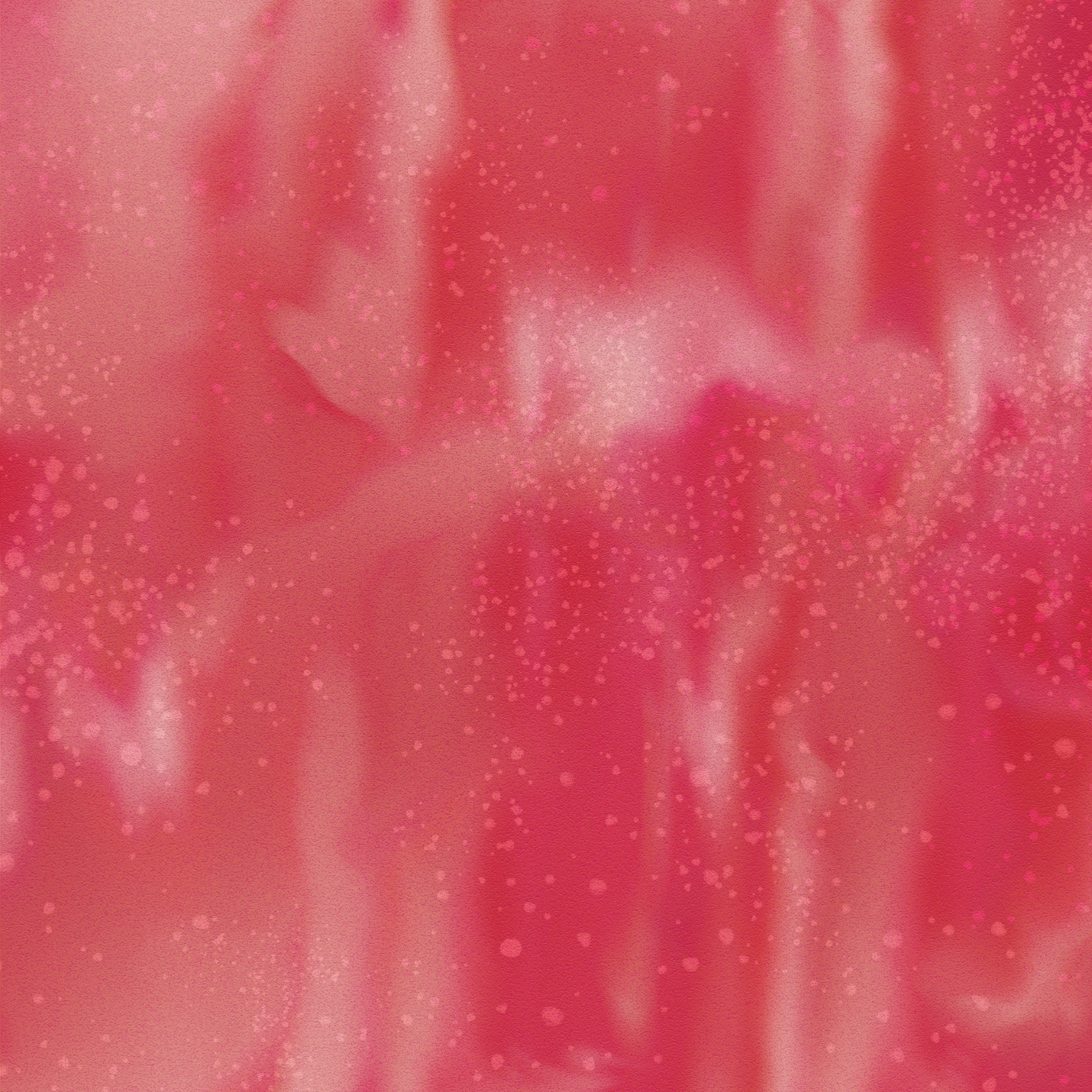 Abstract, textured background of pink and red hues with scattered lighter spots.