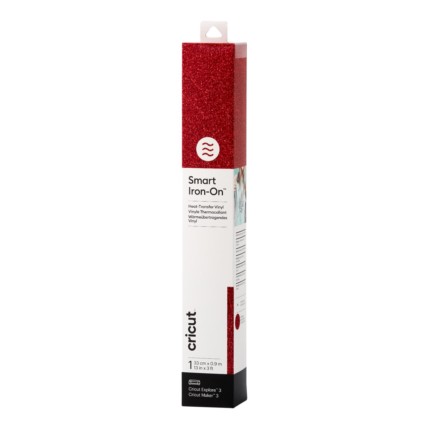 Cricut Smart Iron-on Met Glitters 33 X 91 Cm - Rood (1 Vel) afbeelding