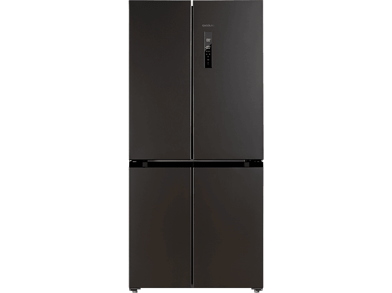 Cecotec Bolero CoolMarket 4D 490 Dark E, No Frost, 183 cm, l, Inverter Plus, Inoxidable anti-huellas,