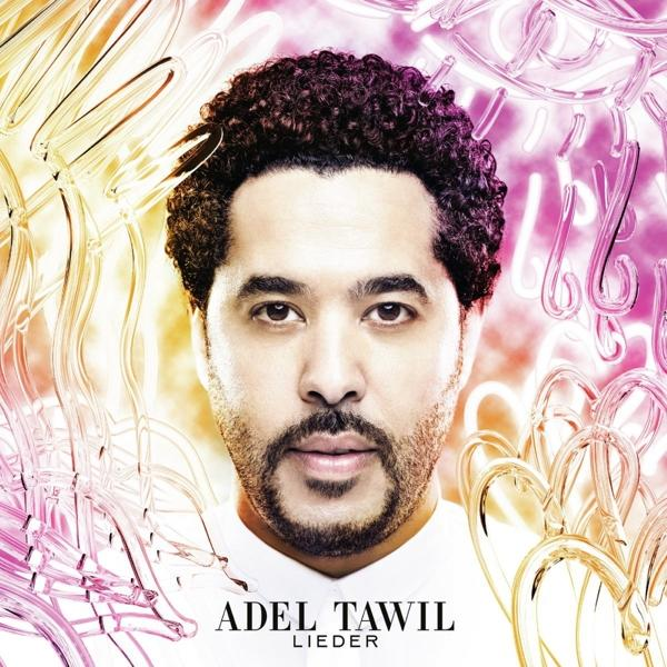 Albumcover mit Gesicht eines Mannes, Text 'ADEL TAWIL' und 'LIEDER'.