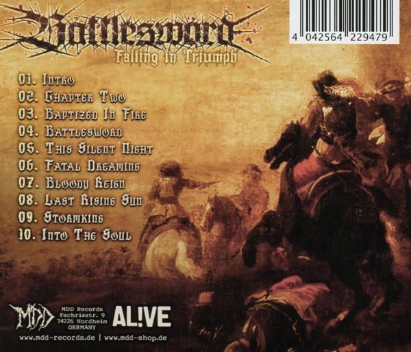 Die Rückseite einer CD-Hülle mit Text und Bildern. Das Artwork zeigt Menschen auf Pferden.