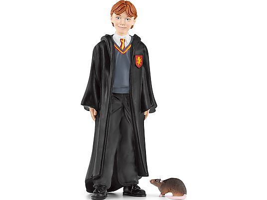 SCHLEICH Harry Potter: Wizarding World - Ron Weasley & Scabbers - Figurine de collection (Multicolore)