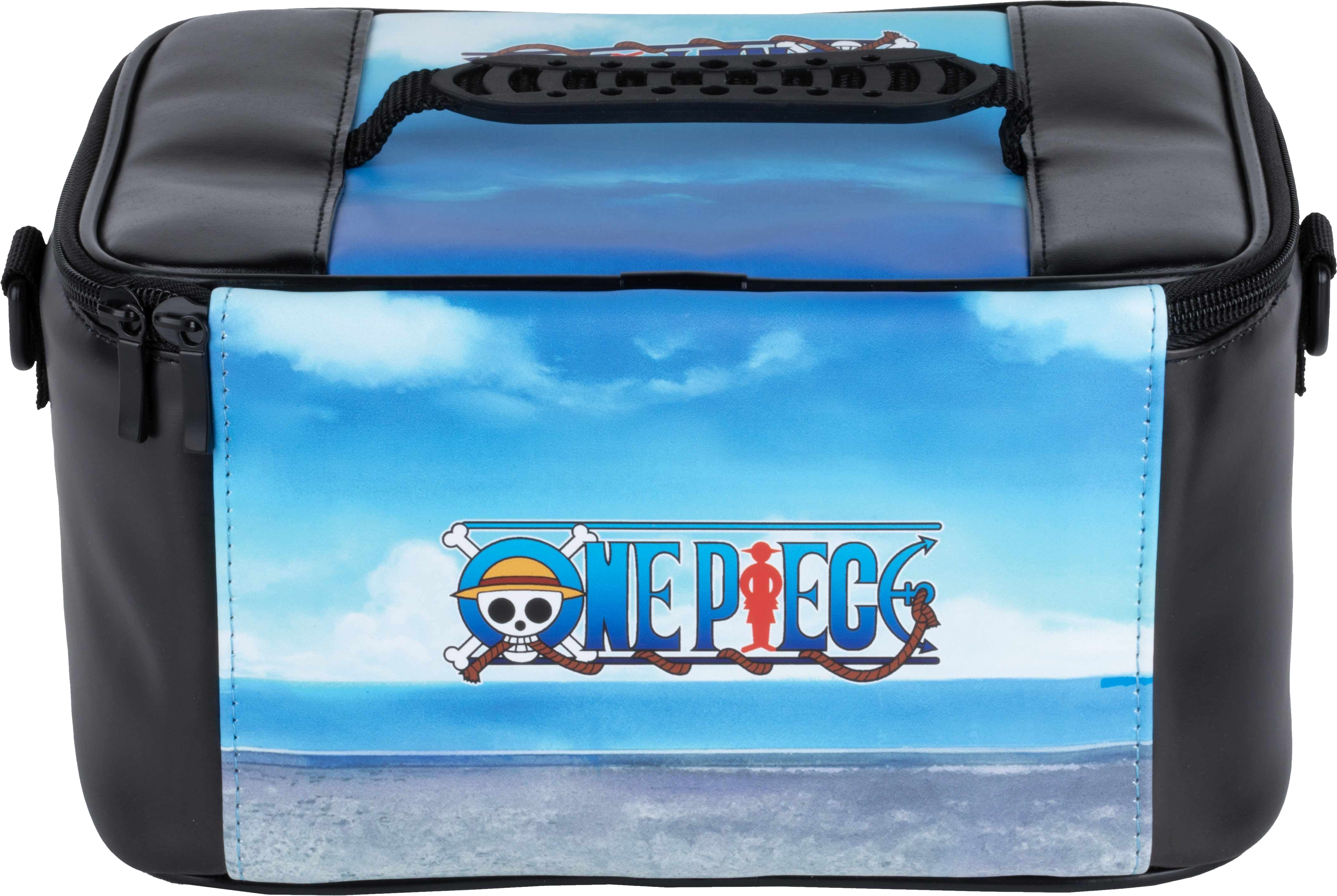 Lunchtasche mit One Piece-Design. Sie zeigt eine Illustration von blauem Himmel und Meer.